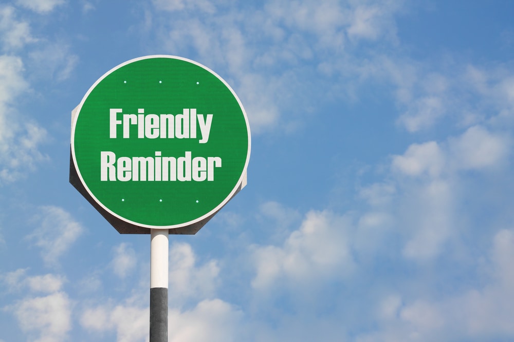 Shutterstock 226396705 By JoemanjiArts Friendly Reminder Sign 